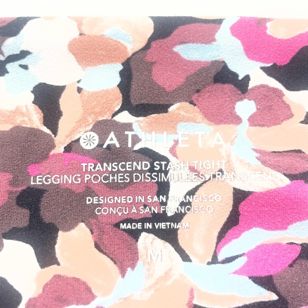 Athleta Pink and Brown Floral Leggings - Picture 7 of 11